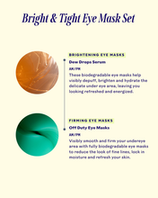 Quartet de masques pour les yeux biodégradables Bright &amp; Tight