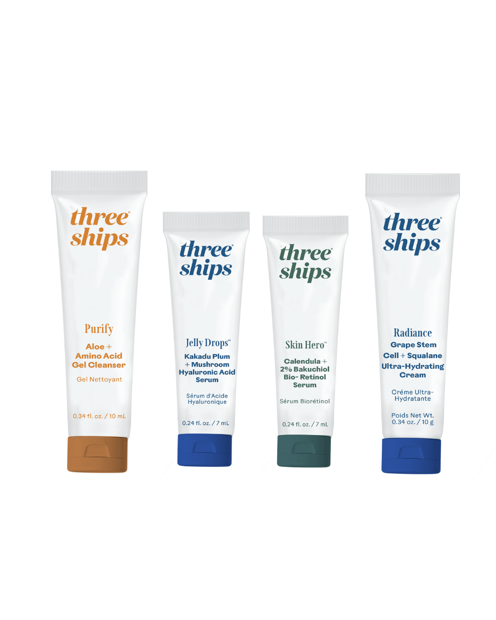 Best Sellers Trial Kit Three Ships TRIAL KIT Natural Vegan Cruelty - free Skincare