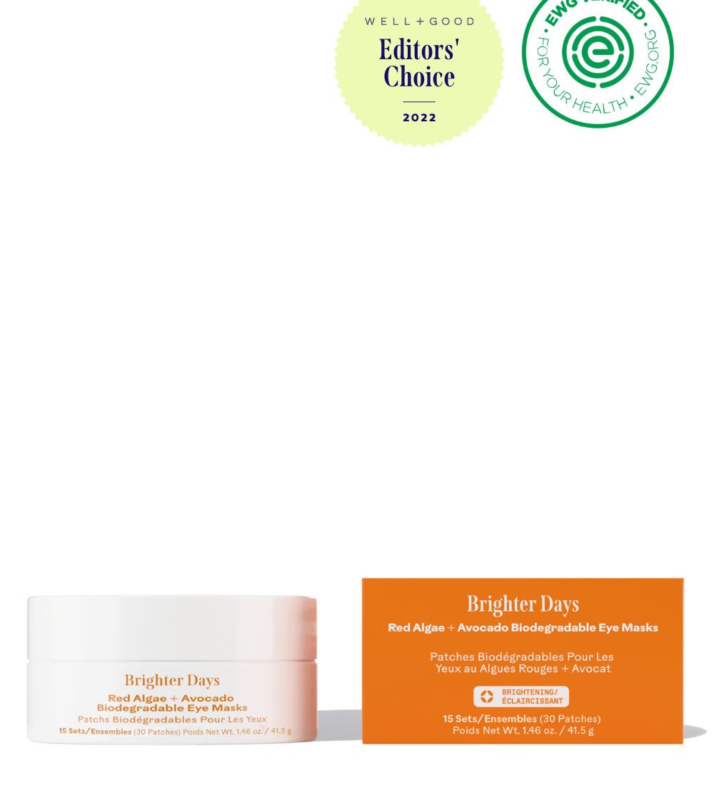 Brighter Days™ Red Algae + Avocado Biodegradable Eye Masks Three Ships MASKS Natural Vegan Cruelty - free Skincare