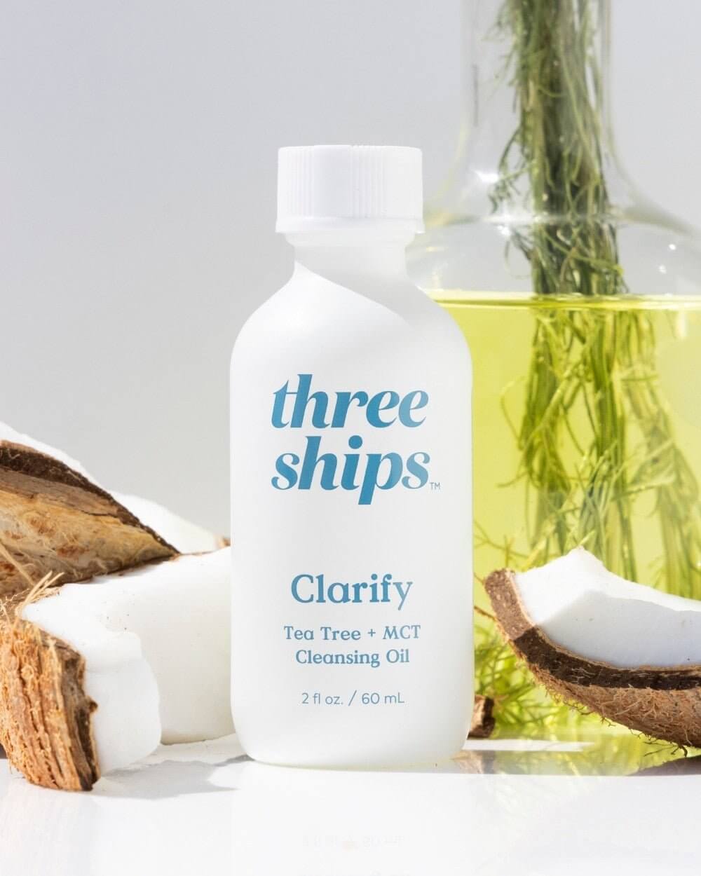 Clarify Tea Tree + MCT Cleansing Oil Three Ships CLEANSERS Natural Vegan Cruelty-free Skincare