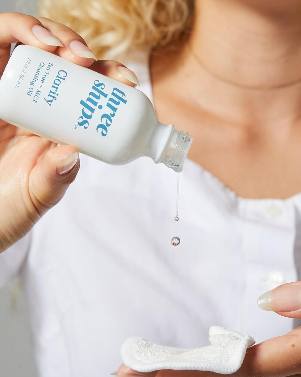 Clarify Tea Tree + MCT Cleansing Oil Three Ships CLEANSERS Natural Vegan Cruelty-free Skincare