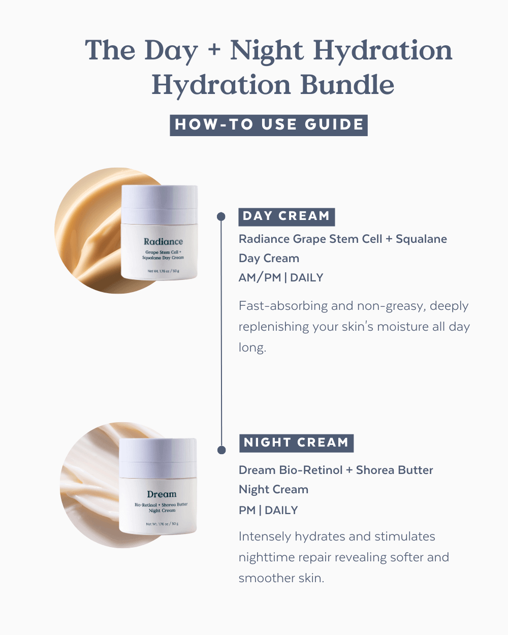 The Day + Night Hydration Bundle Exclusive Offer Three Ships TRIAL KIT Natural Vegan Cruelty-free Skincare